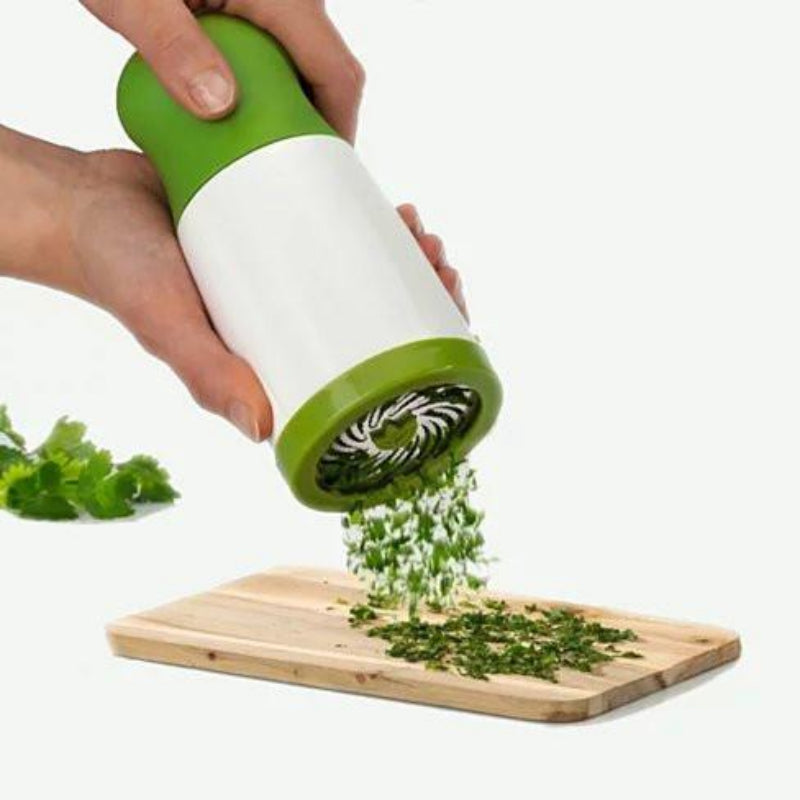 Compact Manual Herb Cutter with Durable Steel Blades