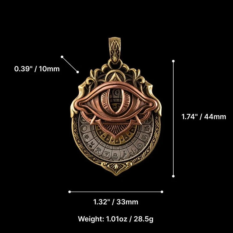 Men's Pendant Necklace | Mystical Eye Design | Vintage Style