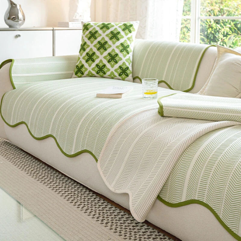 Elegant Microfiber Sofa Shield with Non-Slip Design