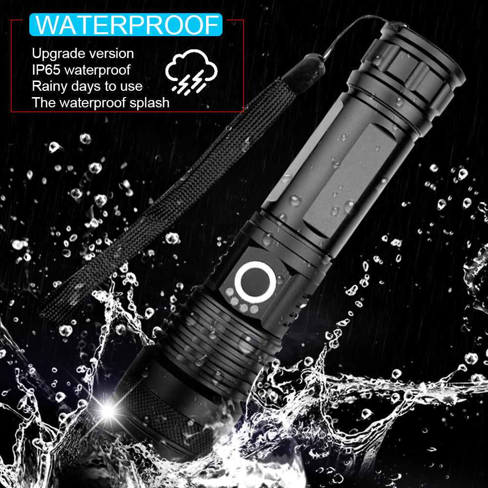 Ultra-Bright Rechargeable LED Torch with Waterproof Protection