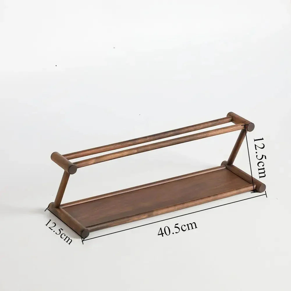 Wooden Shelf for Tea and Tableware | Solid Wood Design | Ready to Use