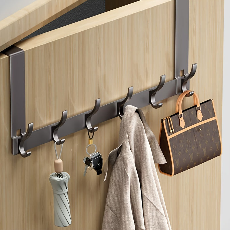 Space-Saving Over-Door Hook Organizer for Coats and More