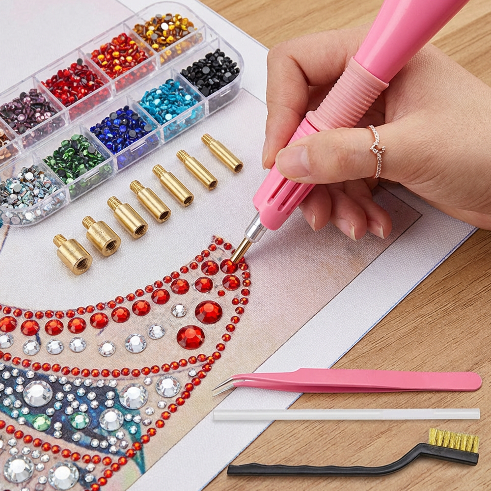 7-in-1 Applicator Hotfix Rhinestone Set | Quick Heating | Precision Tips