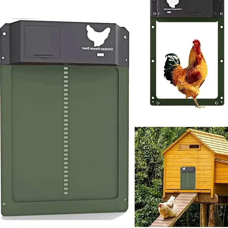 Chicken Coop Door System with Light Sensor, Waterproof and Predator Protection