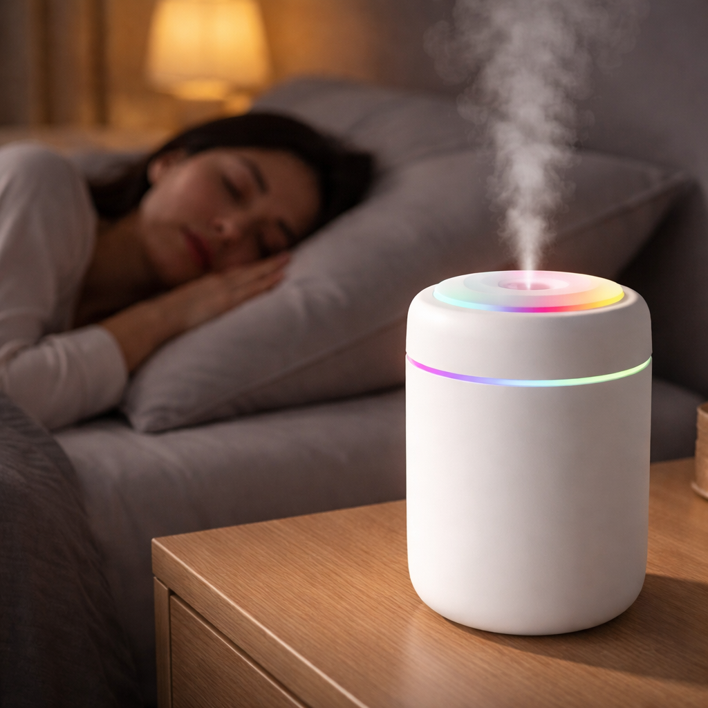 Compact USB Humidifier with LED Light – Perfect for Small Spaces