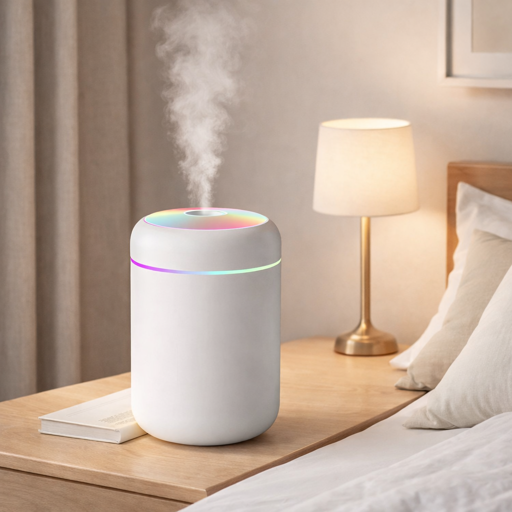Compact USB Humidifier with LED Light – Perfect for Small Spaces