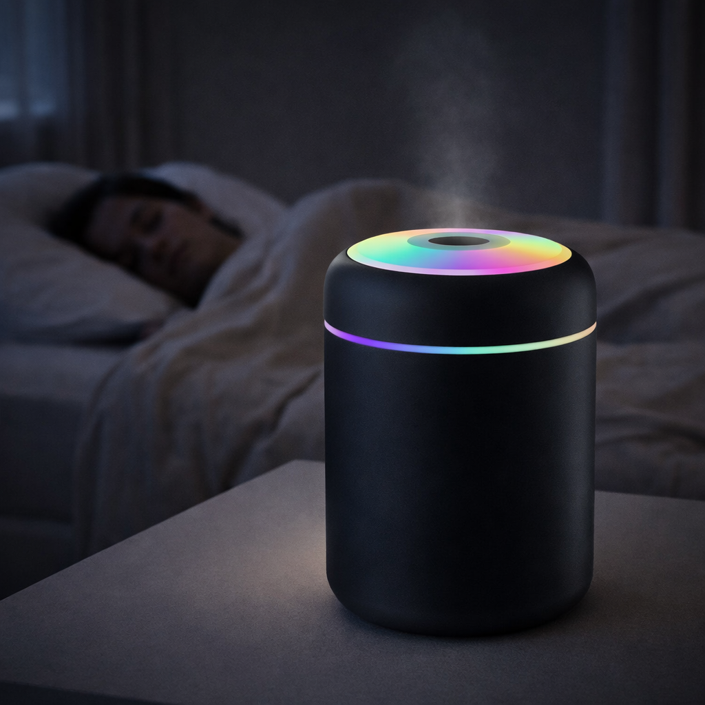 Compact USB Humidifier with LED Light – Perfect for Small Spaces
