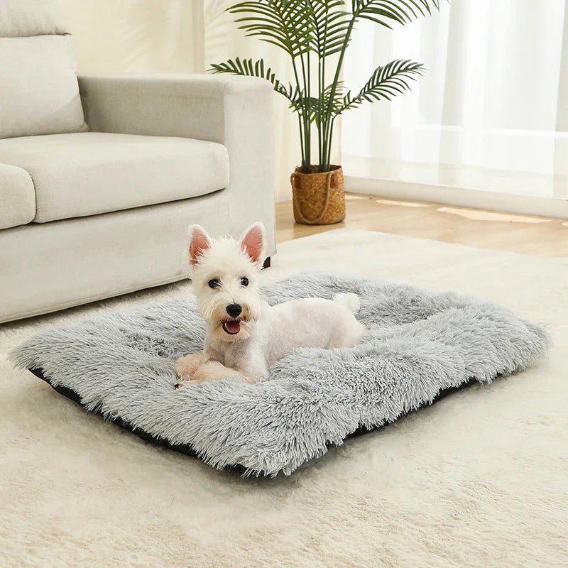 Dog Bed | Soft Rectangular Plush Design | Breathable Cotton Cover