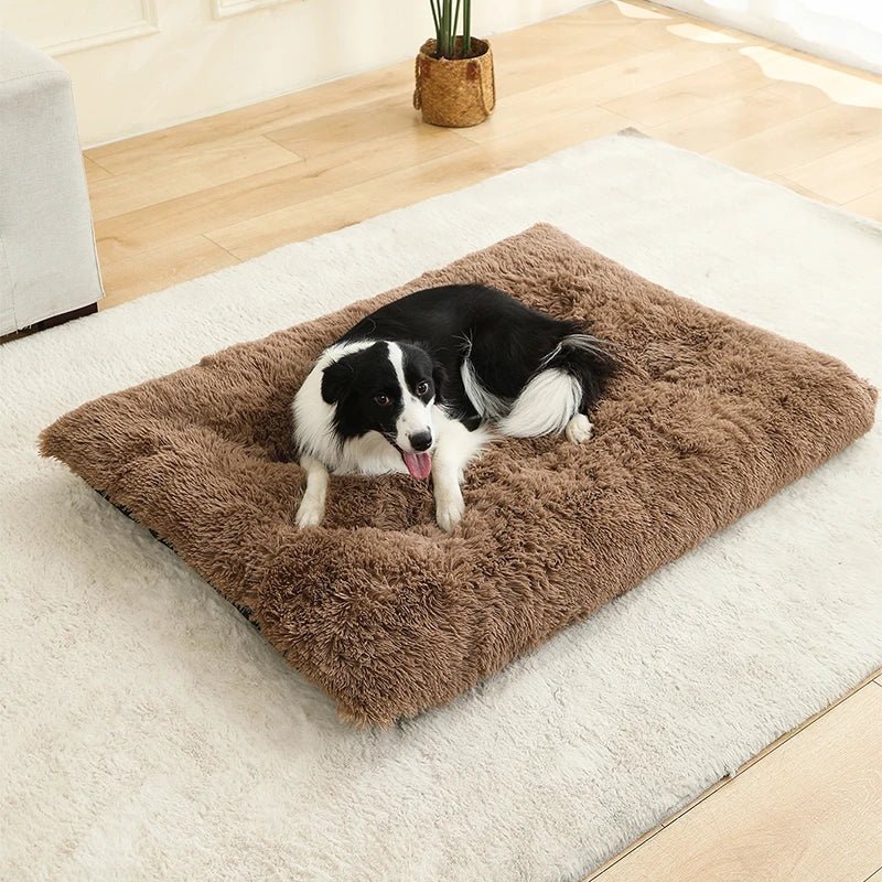 Dog Bed | Soft Rectangular Plush Design | Breathable Cotton Cover