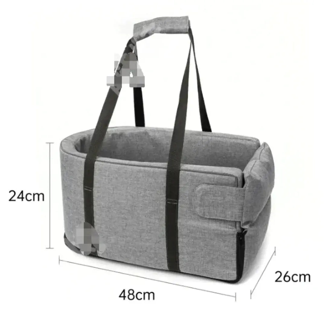 Elevated Dog Car Seat with Secure Straps for Safety