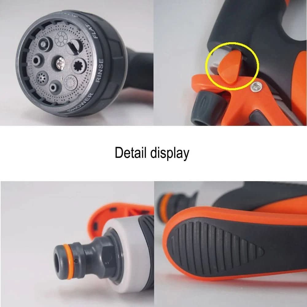 Ergonomic Garden Hose Sprayer with 8 Adjustable Pressure Settings