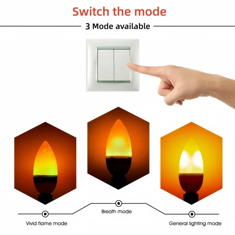 FlickerGlow – LED Flame Effect Bulb for Cozy Ambience
