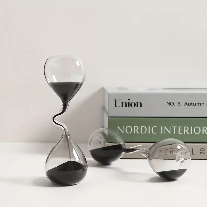 Elegant Twisted Glass Timer for Stylish Spaces