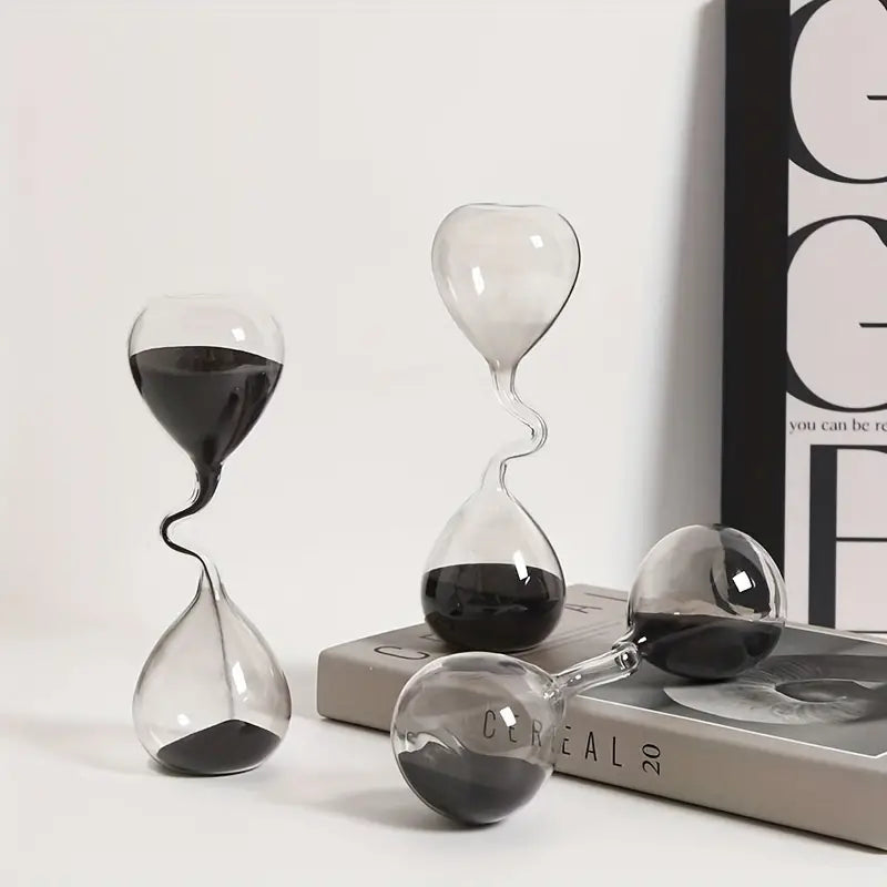 Elegant Twisted Glass Timer for Stylish Spaces