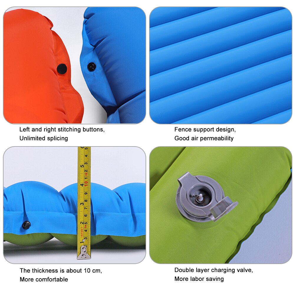 Compact Inflatable Sleep Pad with Integrated Foot Pump