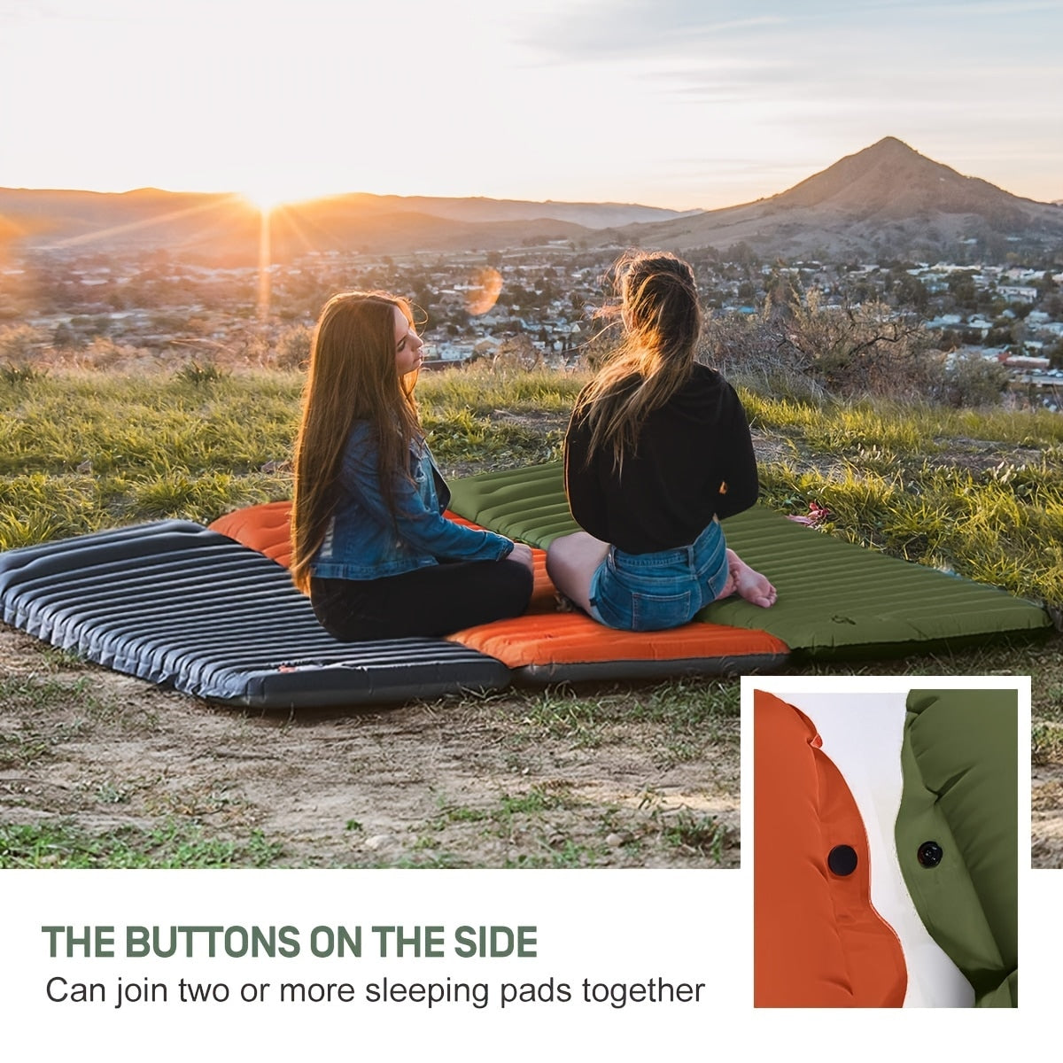 Compact Inflatable Sleep Pad with Integrated Foot Pump