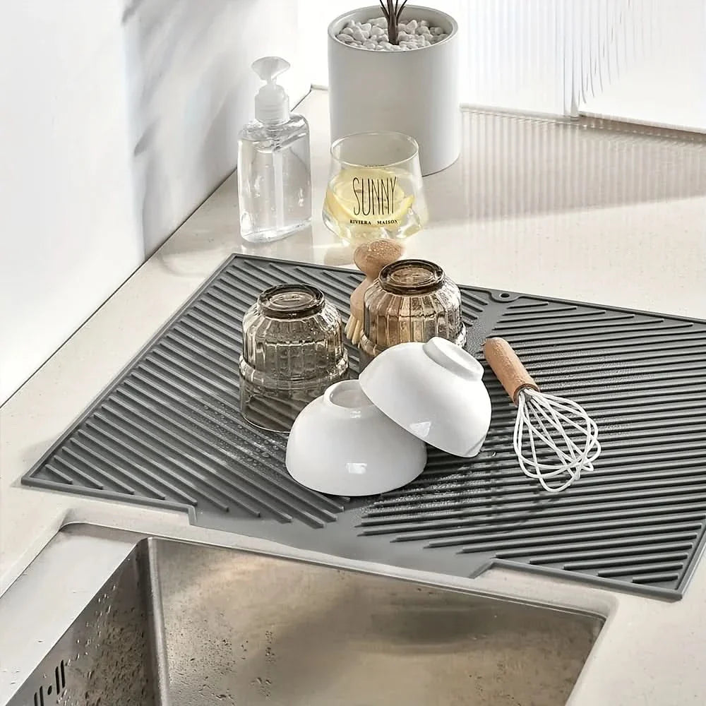Silicone Dish Drying Mat for Kitchen Use