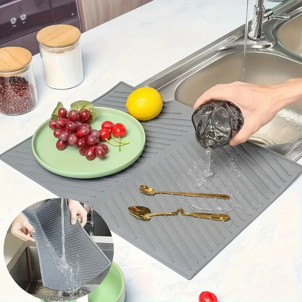 Silicone Dish Drying Mat for Kitchen Use