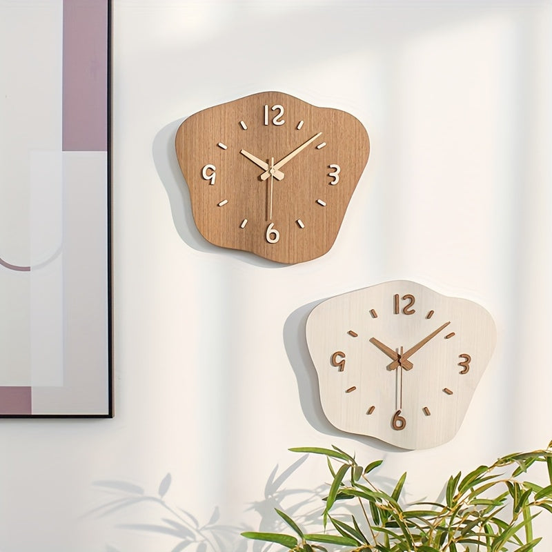 Rustic Charm Wall Clock with Silent Mechanism