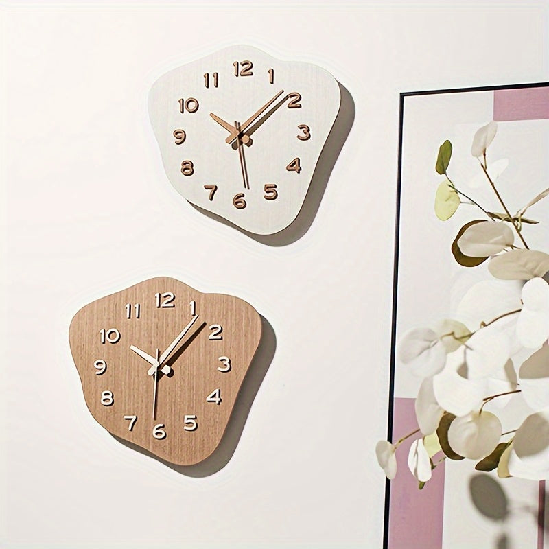 Rustic Charm Wall Clock with Silent Mechanism