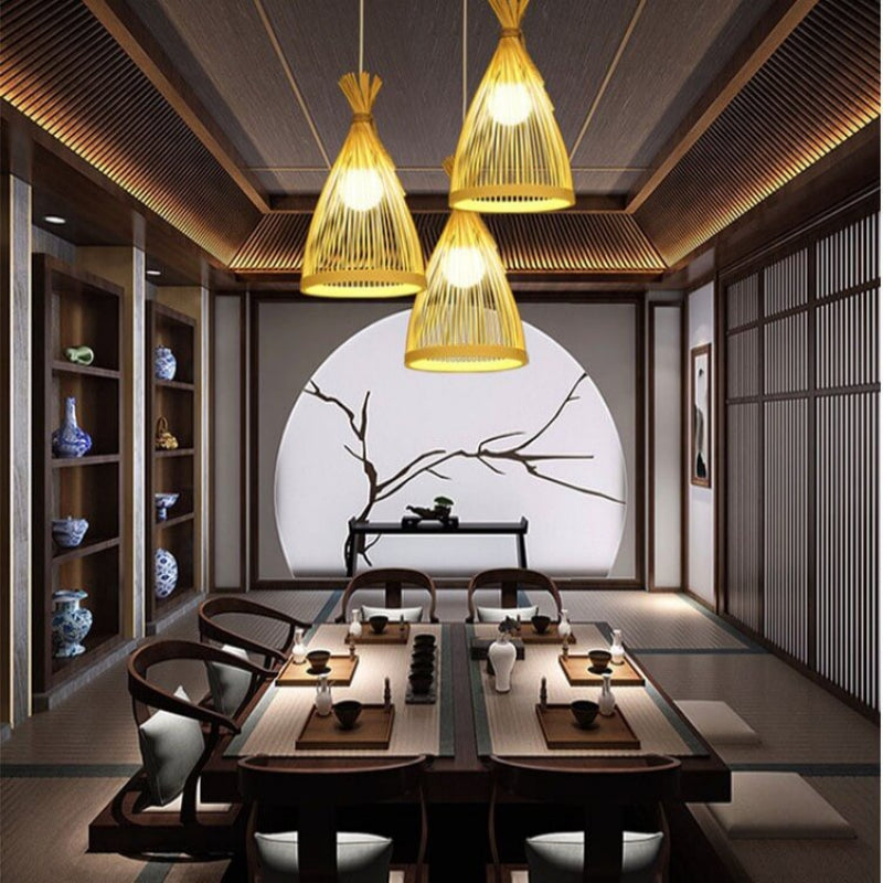 Elegant Bamboo Pendant Light – Versatile Modern Lighting