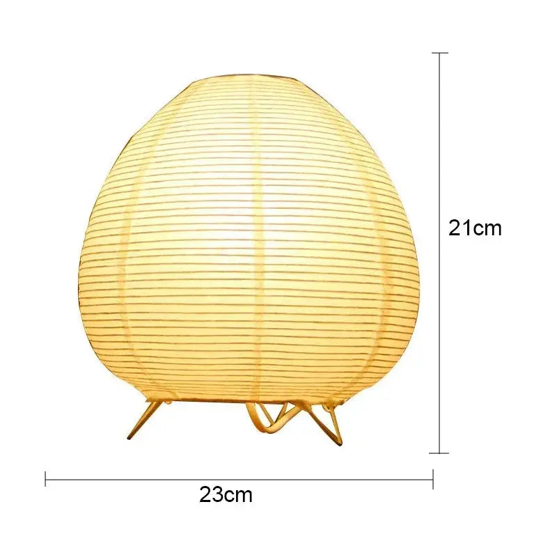 Rice Paper LED Table Lamp in Japanese Design