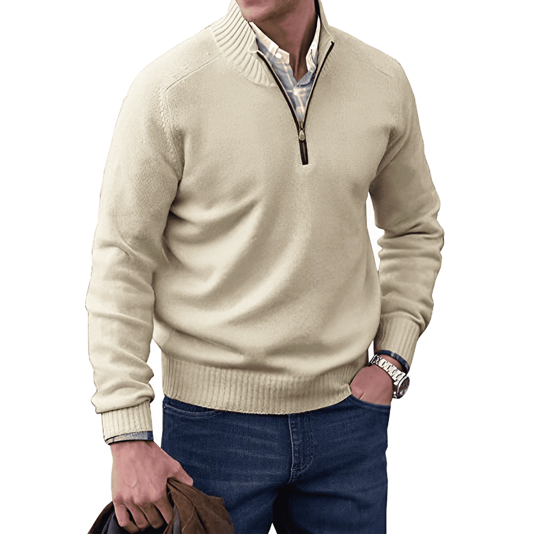 Elegant Zip-Up Sweater