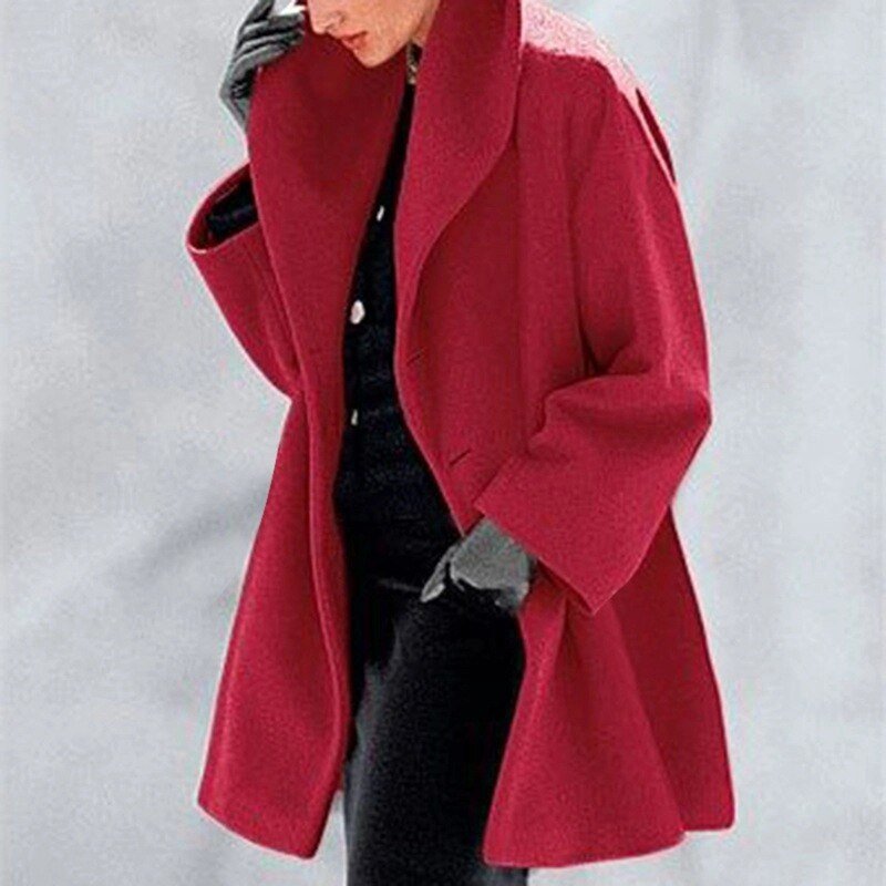Wool Jacket with Wide Collar