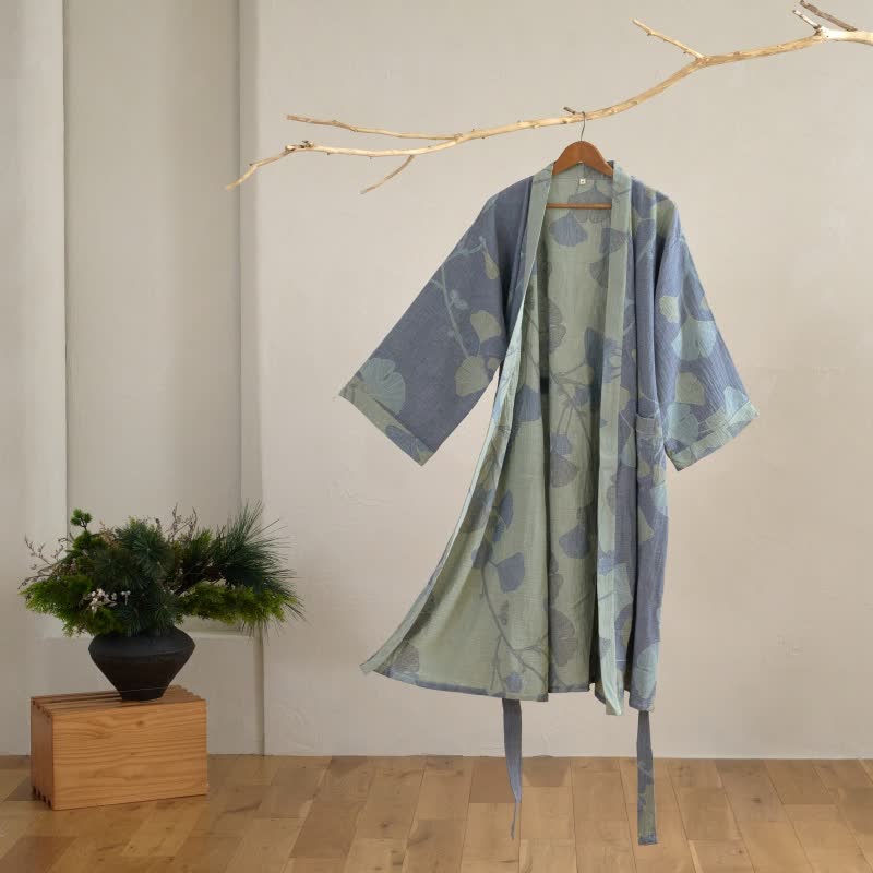 EcoComfort - Reversible Organic Cotton Kimono Bathrobe