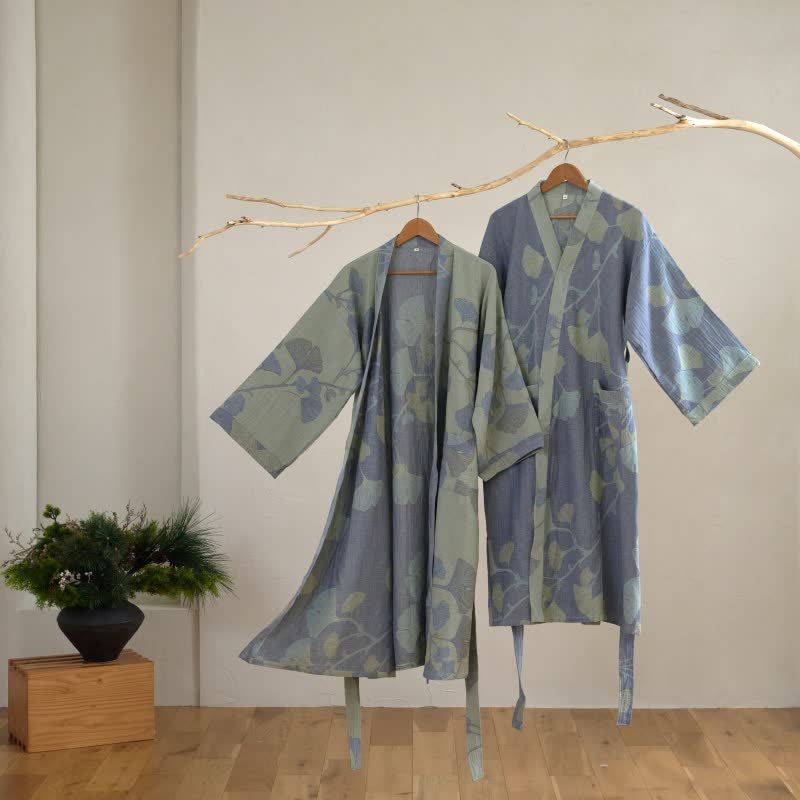 EcoComfort - Reversible Organic Cotton Kimono Bathrobe