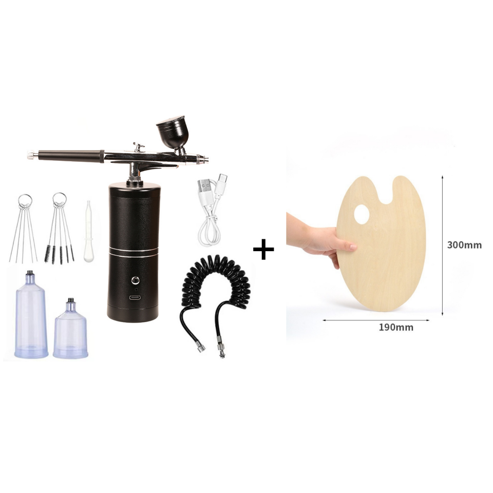 Cordless Airbrush Gun | Adjustable Spray Pressure | Precision Color Application