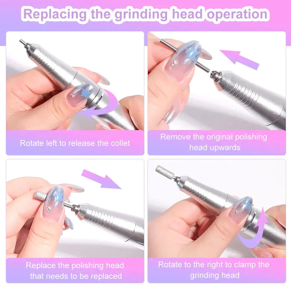 Cordless Nail Drill | Brushless Motor | LCD Display Control