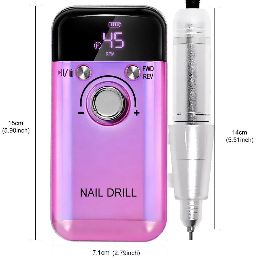 Cordless Nail Drill | Brushless Motor | LCD Display Control