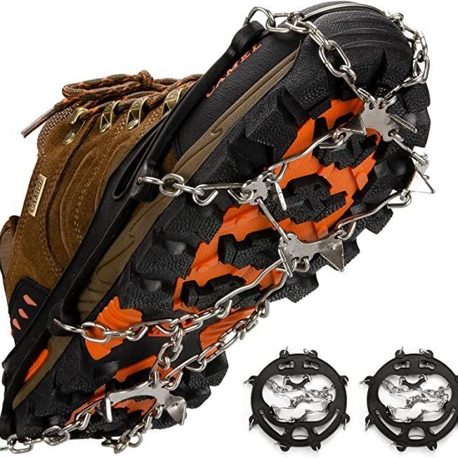 Non-Slip Snow Chains for Ice Skates with Winter Grip Handle