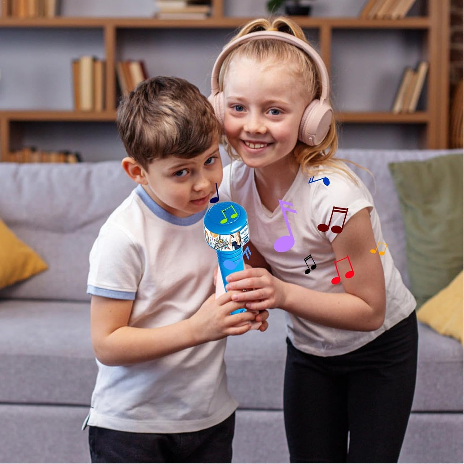 Kids Singing Microphone with Adjustable Height Stand