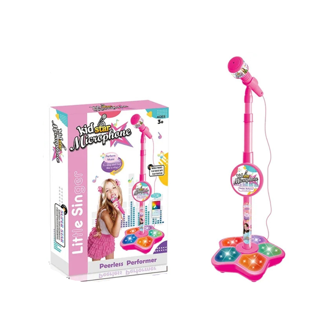 Kids Singing Microphone with Adjustable Height Stand