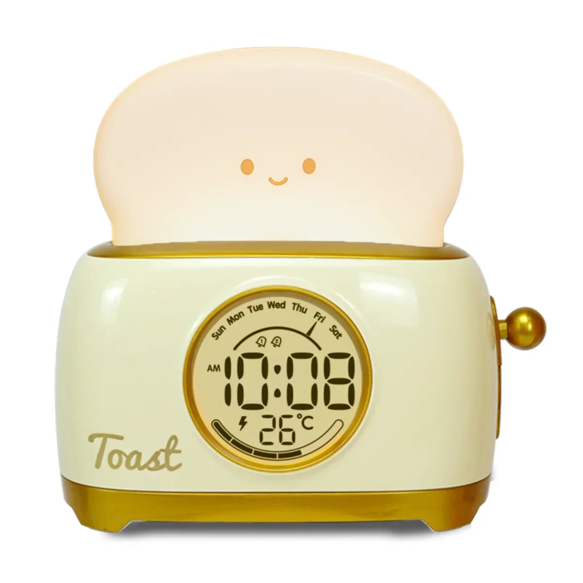 BrightBuddy Kids Alarm Clock with Night Light & Temperature Readout