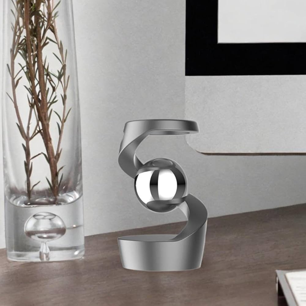 Dynamic Motion Desk Sculpture in Aluminum Alloy
