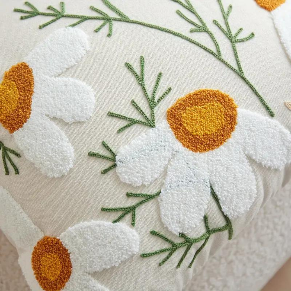 Floral and Botanical Embroidered Pillowcase | Soft and Durable | Easy Care