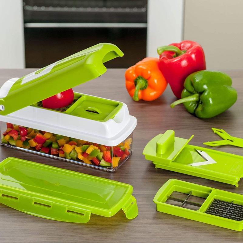 Versatile 12-in-1 Kitchen Vegetable Cutter for Fast Prep
