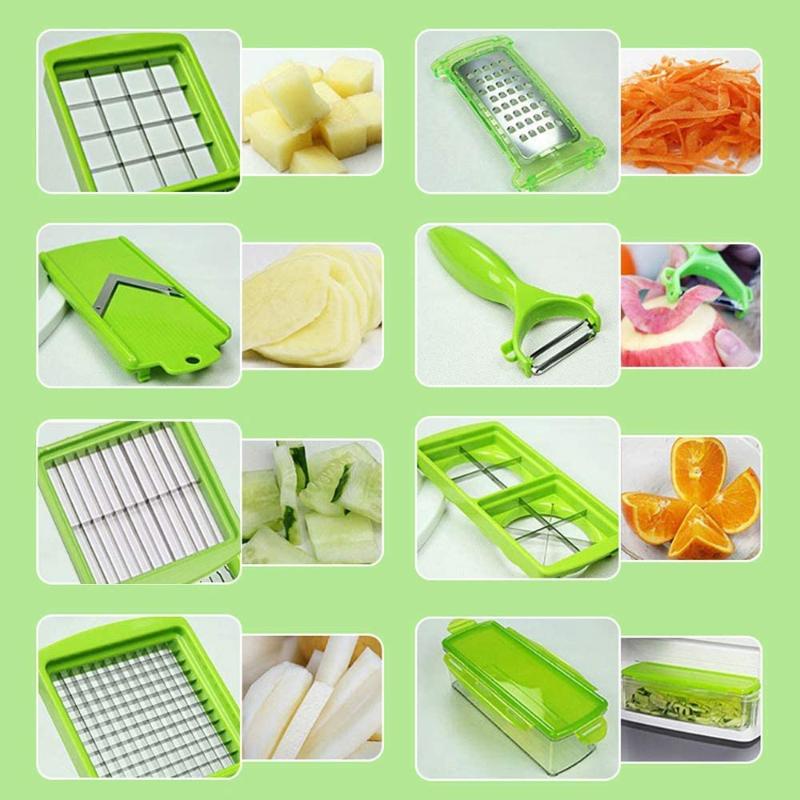 Versatile 12-in-1 Kitchen Vegetable Cutter for Fast Prep