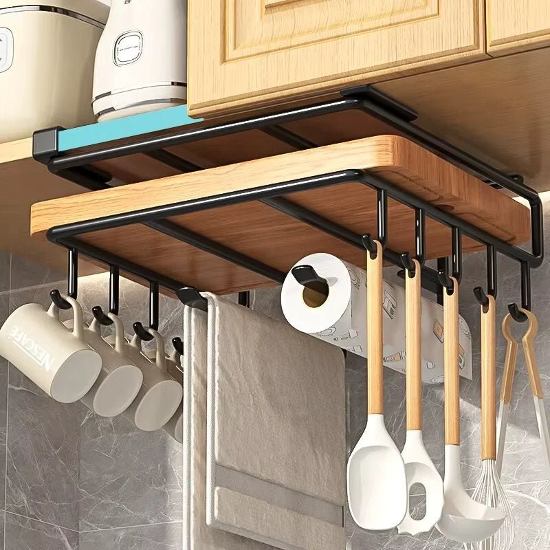 Under-Cabinet Organizer with Integrated Towel Holder