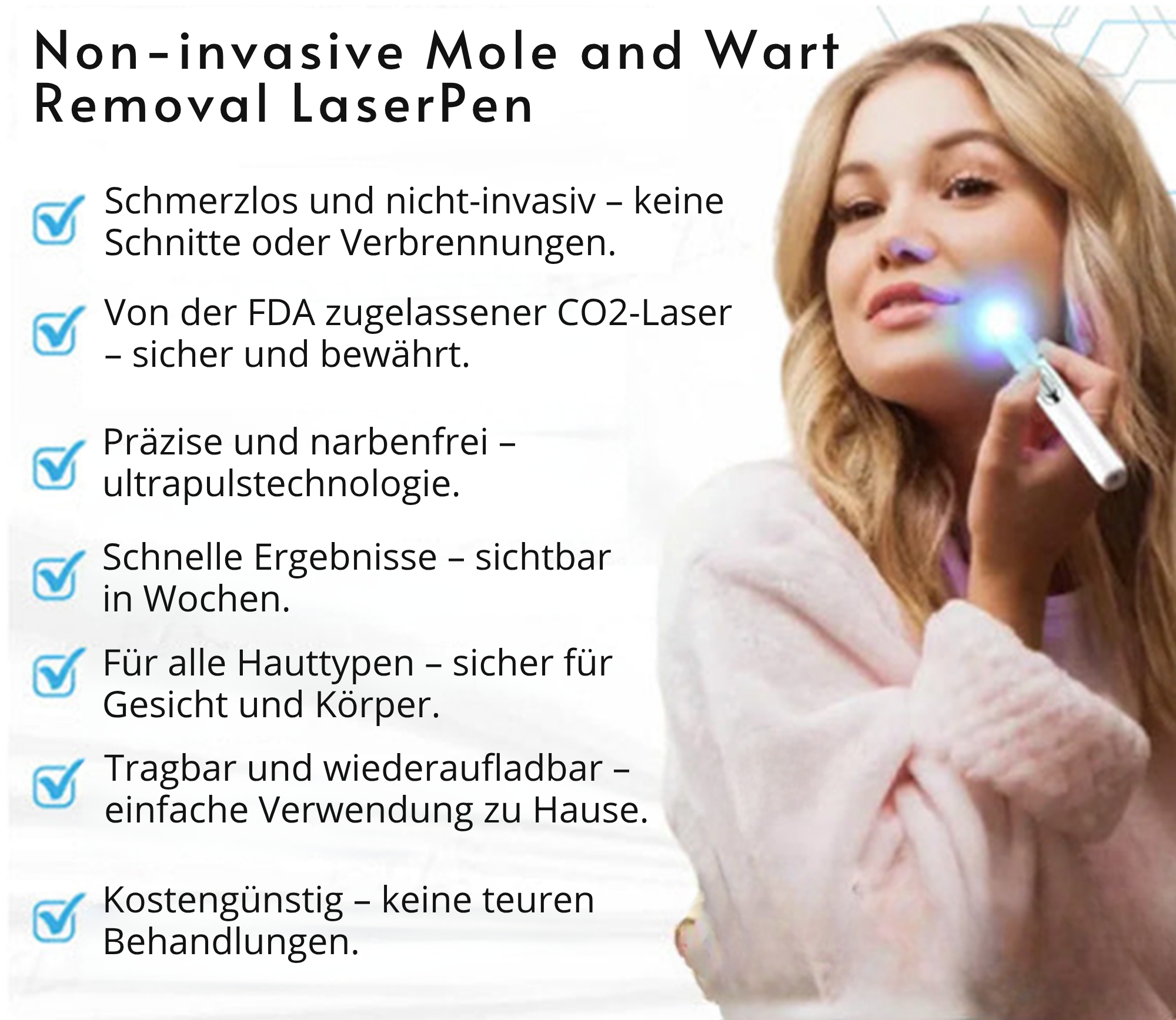 Painless Laser Pen for Flawless Skin and Confidence Anytime