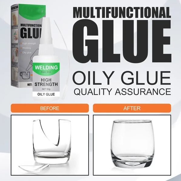 Transparent Super Glue - Strong Adhesive for Plastic, Wood, Ceramic, Metal