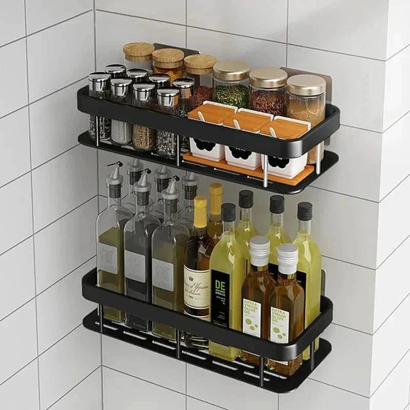 Self-Adhesive Bathroom Shelf | No Drilling & Stainless Steel