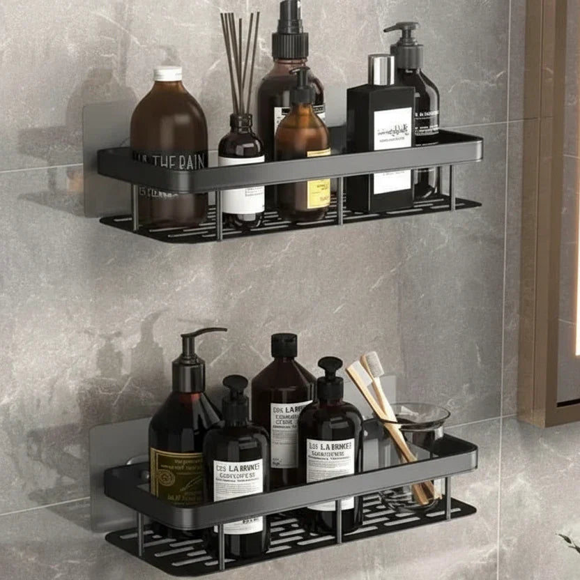 Self-Adhesive Bathroom Shelf | No Drilling & Stainless Steel