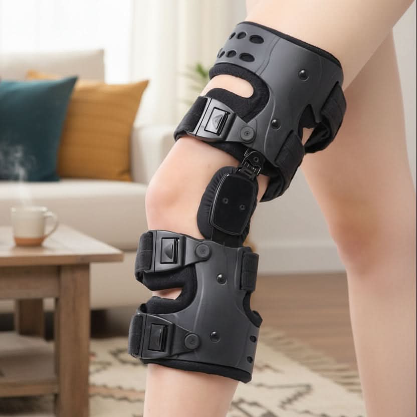Adjustable Compression Sleeve for Knee Support and Stabilization
