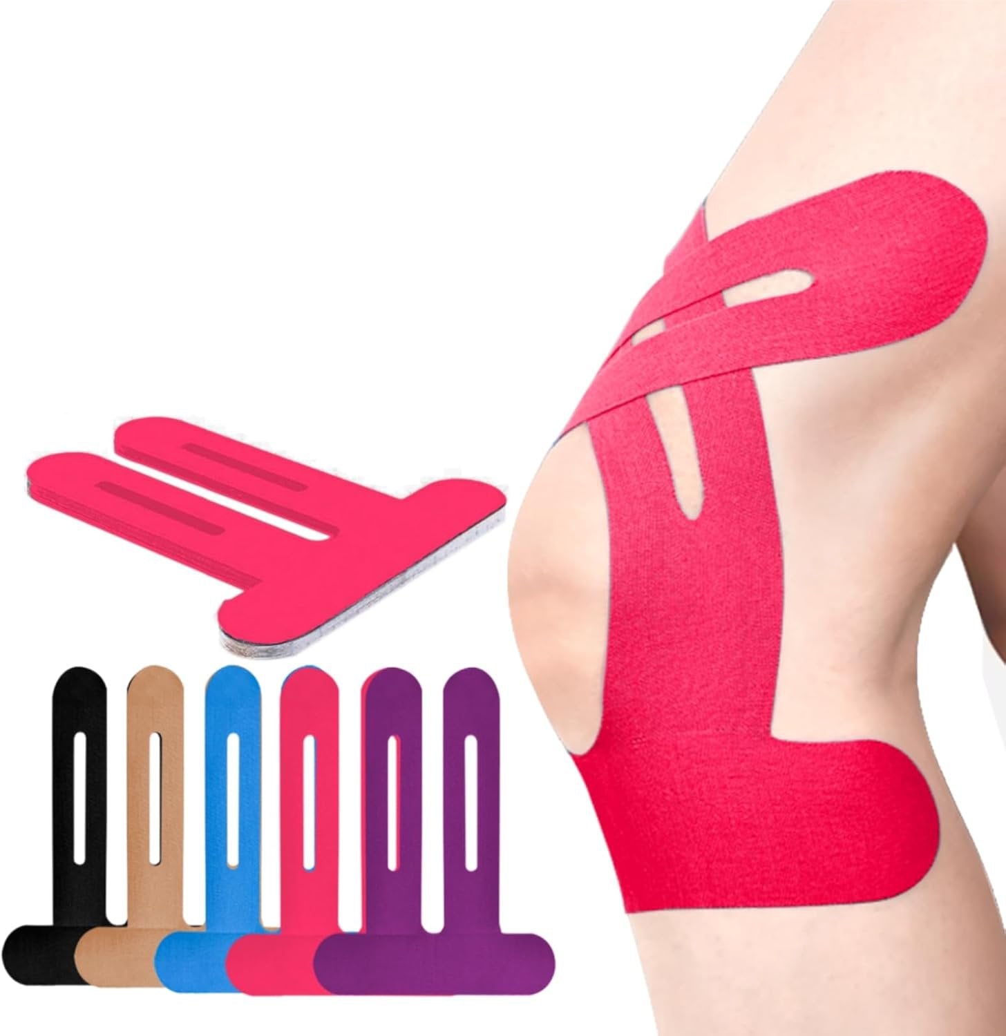 Knee Support | Pre-Cut Kinesiology Tape | Breathable Knee Brace