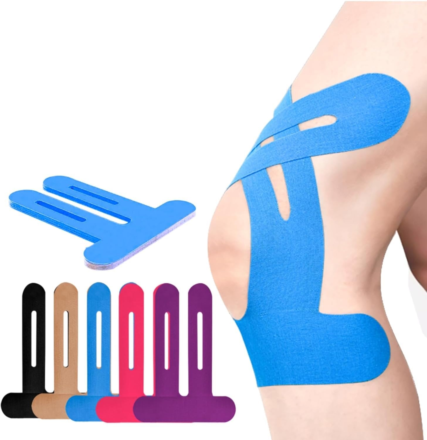 Knee Support | Pre-Cut Kinesiology Tape | Breathable Knee Brace