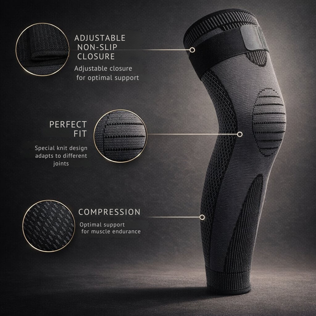 Compression Knee Support | Breathable, Non-Slip Design | Strong Hold